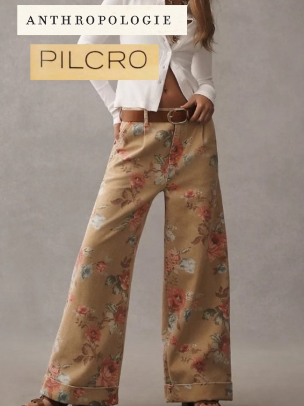 Pilcro by Anthropologie The Leon Hi-rise wide cuff jean, 31, GP1619